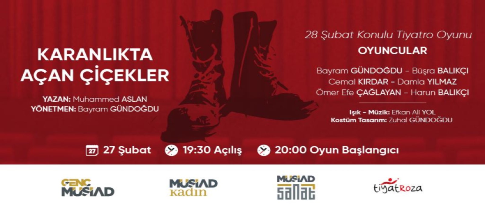 28 ŞUBAT SÜRECİNİ ANLATAN “KARANLIKTA AÇAN ÇİÇEKLER” GENEL MERKEZDE SAHNE ALIYOR
